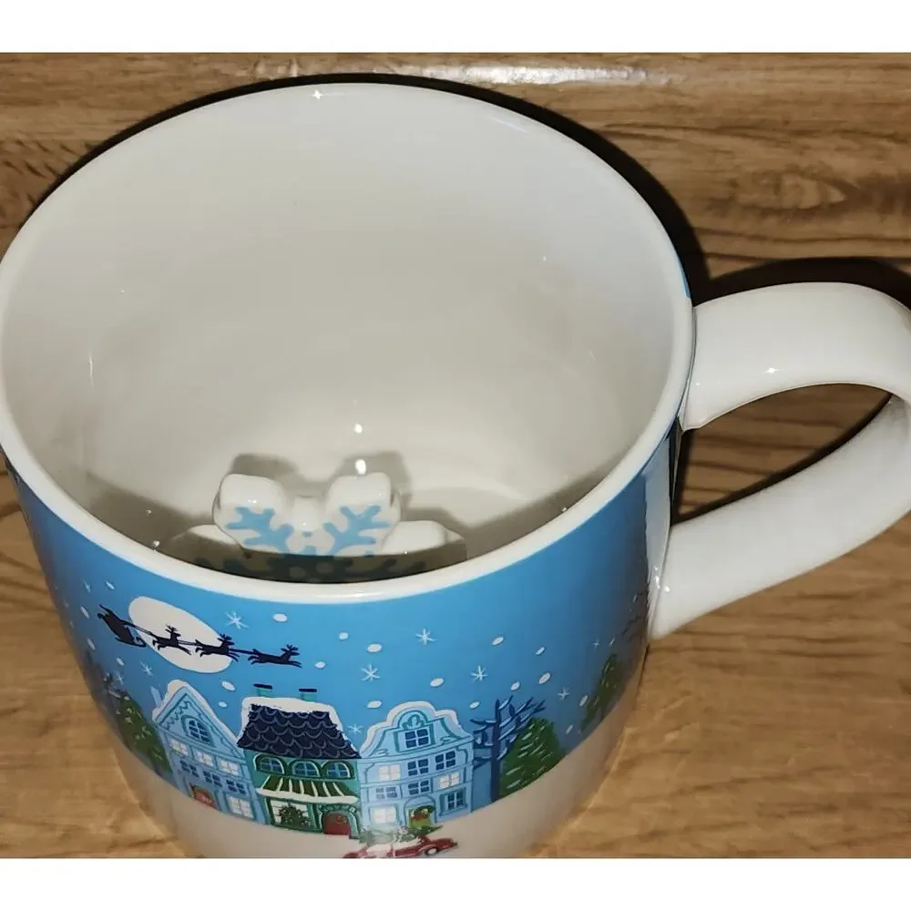 Wondershop Target Winter Village 3D Snowflake Christmas Scene Coffee Mug 3 1/2